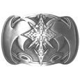 Cross with Wings Oversized Belt Buckle